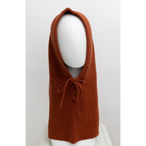 Balaclava Headwarmer w/ Drawstring Rust - Picture 3 of 3